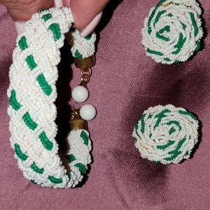 Vintage Earrings and Bangle Set